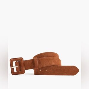 J.Crew Factory Suede Square Buckle Waist-Belt - L/XL - NWT